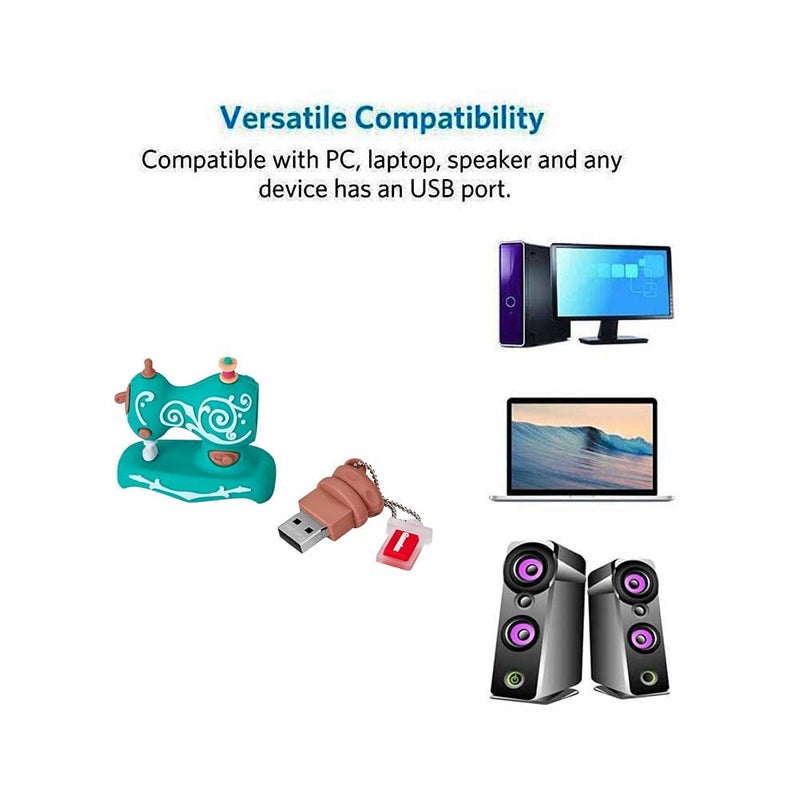 GARRULAX USB Flash Drive, 8GB / 16GB / 32GB / 64GB USB2.0 Cute Shape USB Memory Stick Date Storage Pendrive Thumb Drives Gift(64GB,Sewing Machine) - Image 2